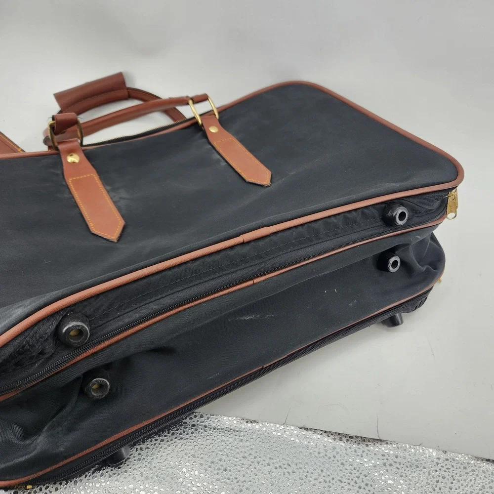 Vintage Lark Travel Bag Set Duffel Weekender Carry On Retro Stripe Luggage